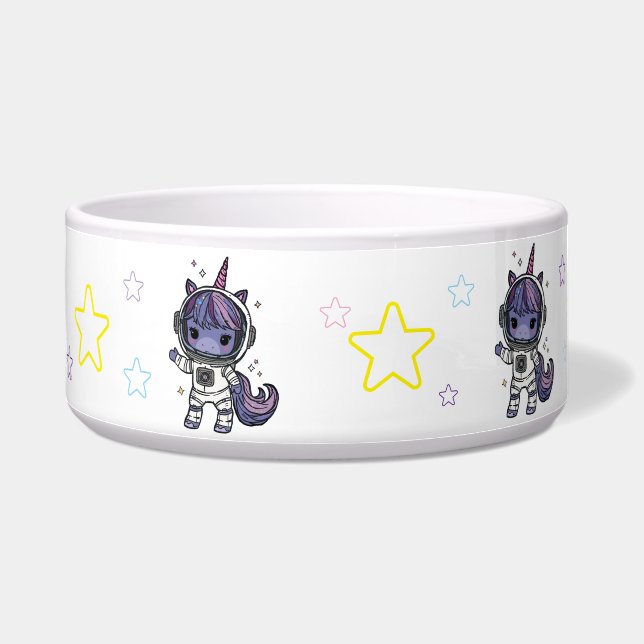 Tigela Pet Bowl - Astro Unicorn (Esquerda)