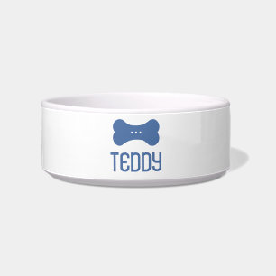 Tigela Pet Bowl (azul francês) cerâmico personalizado
