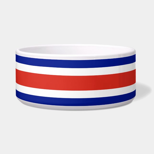 Tigela Pet Bowl, Bandeira da Costa Rica (Frente)