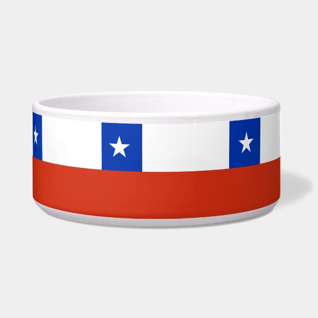 Tigela Pet Bowl, Bandeira do Chile (Frente)