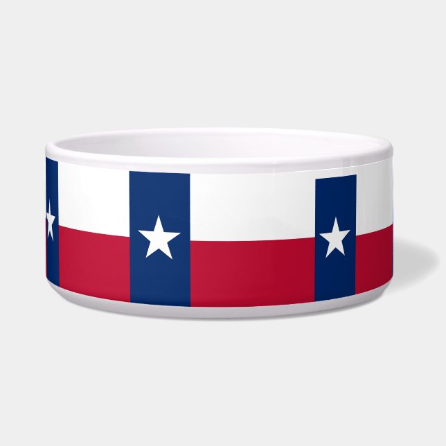 Tigela Pet Bowl, Bandeira do Texas (Frente)
