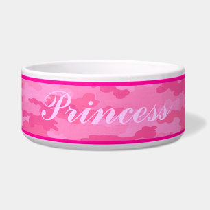 Tigela Pet Bowl - Camuflagem Rosa-Brilhante Personalizada