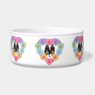 Tigela Pet Bowl Candy Amor Corações Com Bassets