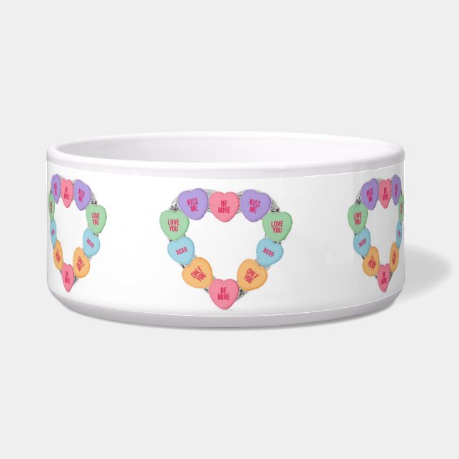Tigela Pet Bowl Candy Love Hearts (Frente)