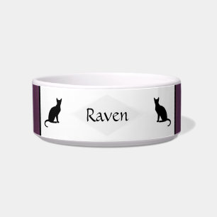 Tigela Pet Bowl Cerâmica Ametist com gatos - HAMbWG