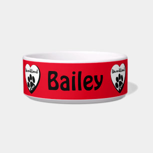 Tigela Pet Bowl Cerâmica com Amor Incondicional 2