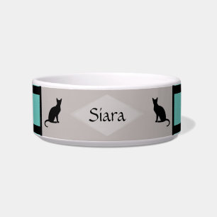 Tigela Pet Bowl Cerâmica com gatos - HAMbWG