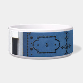Tigela Pet Bowl Cerâmica de Porta Azul