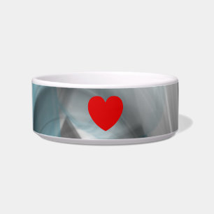 Tigela Pet Bowl Cerâmica Trend Abstrato Art Blue Ocean