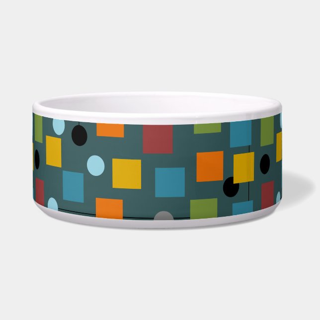 Tigela Pet Bowl Cerâmico - Moderno do século Médio 1.3 (Frente)