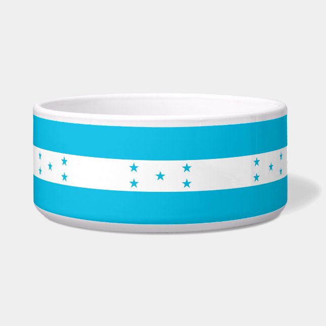 Tigela Pet Bowl com bandeira de Honduras (Frente)