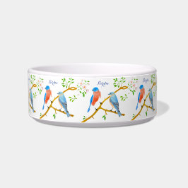 Tigela Pet Bowl Com Bluebird E Texto