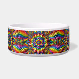Tigela Pet Bowl com cores LGBTQ Design abstrato