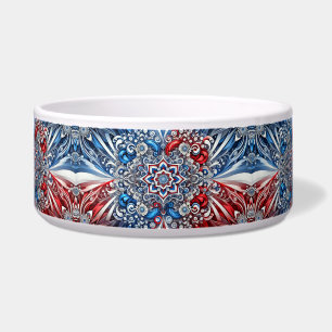 Tigela Pet Bowl com design abstrato das cores francesas