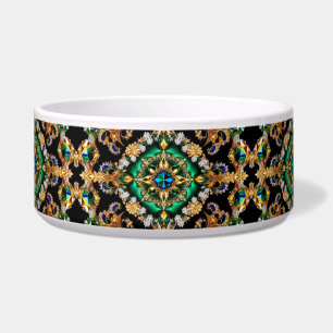 Tigela Pet Bowl com design abstrato de cores brasileiras