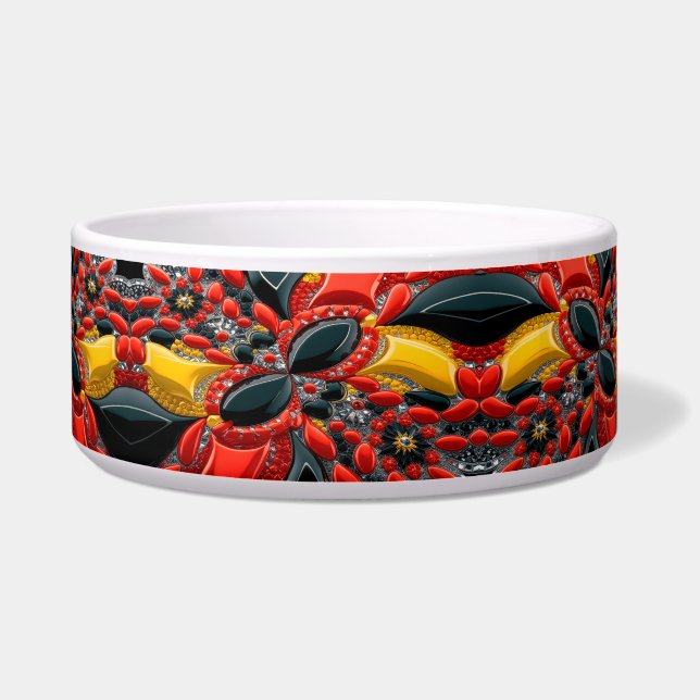 Tigela Pet Bowl com design abstrato de cores na Alemanha (Frente)