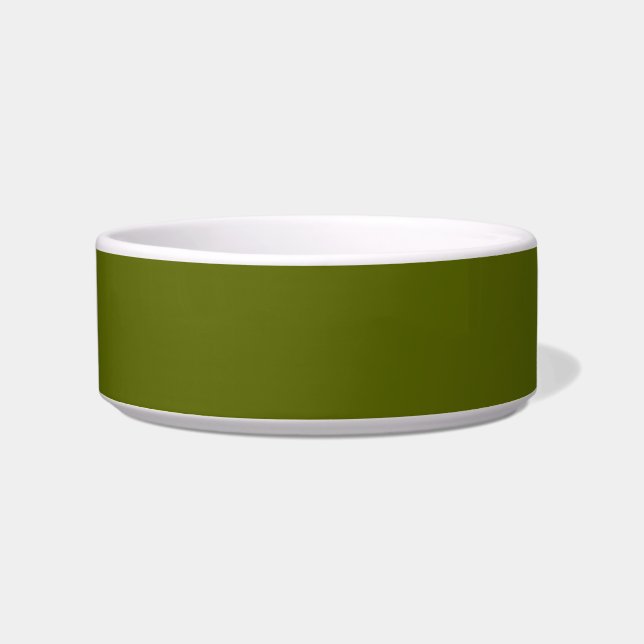Tigela Pet Bowl com fundo verde-oliva (Frente)