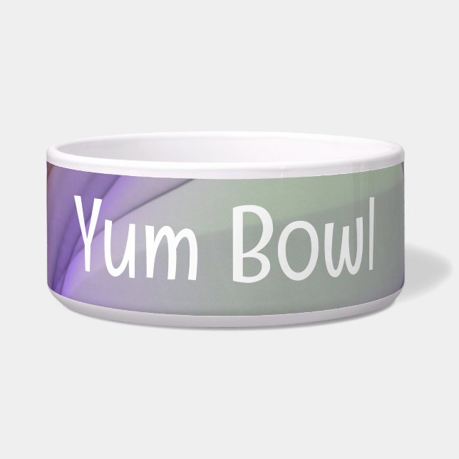 Tigela Pet Bowl com Gráfico Criativo com Texto de Yum Bow (Frente)