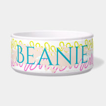 Pet Bowl com Linhas Coloridas