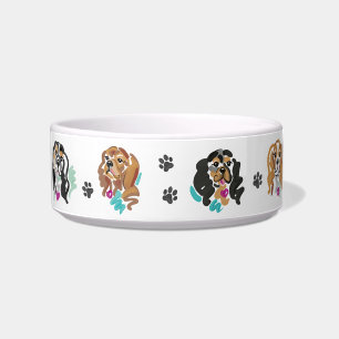 Tigela Pet Bowl com todos os quatro design de arte Cavali