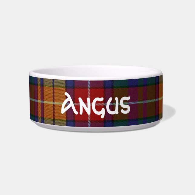 Tigela Pet Bowl da Xadrez Tartan Personalizada (Frente)