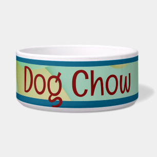 Tigela Pet Bowl de Abstrato 3D com texto DOG CHOW