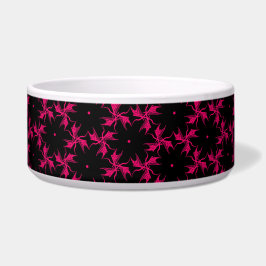 Tigela Pet Bowl, de Aglomerado de Flor Rosa e Preto