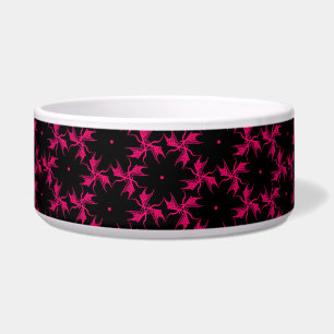 Tigela Pet Bowl, de Aglomerado de Flor Rosa e Preto