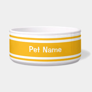 Tigela Pet Bowl de Cerâmica Costeira Personalizada