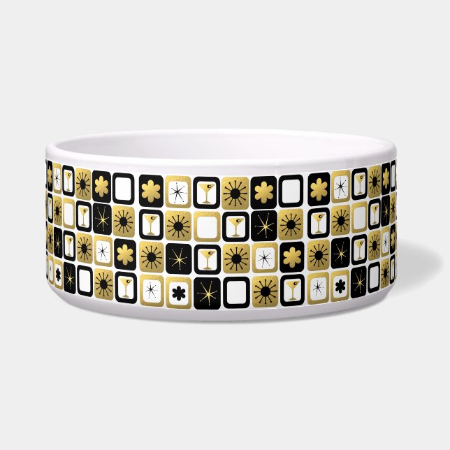 Tigela Pet Bowl, de cerâmica Dourada retrorreflectora (Frente)