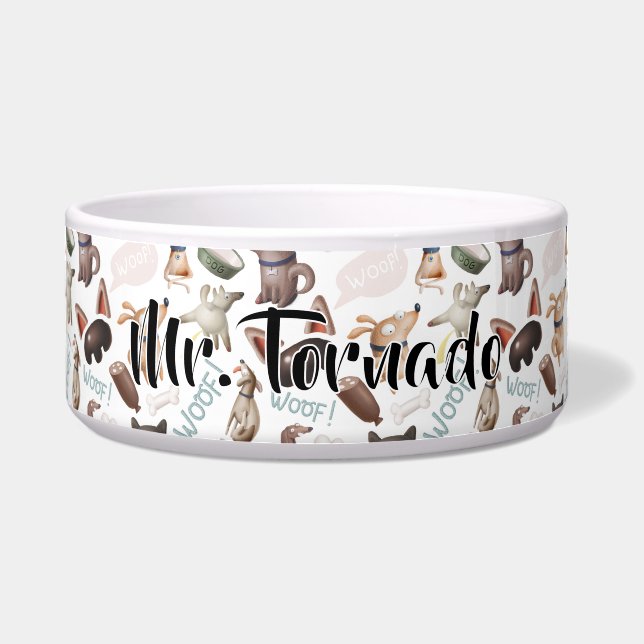 Tigela Pet Bowl de Cerâmica Personalizada (Frente)