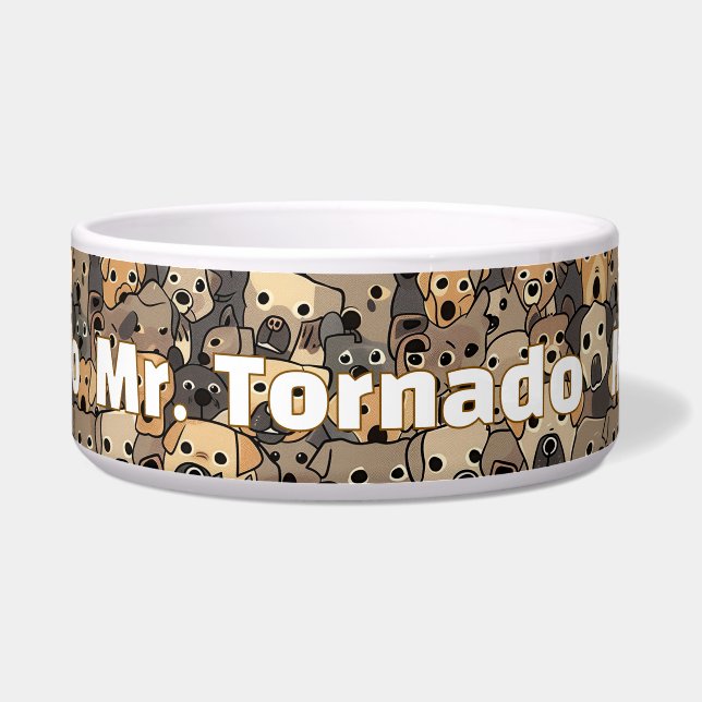 Tigela Pet Bowl de Cerâmica Personalizada (Frente)