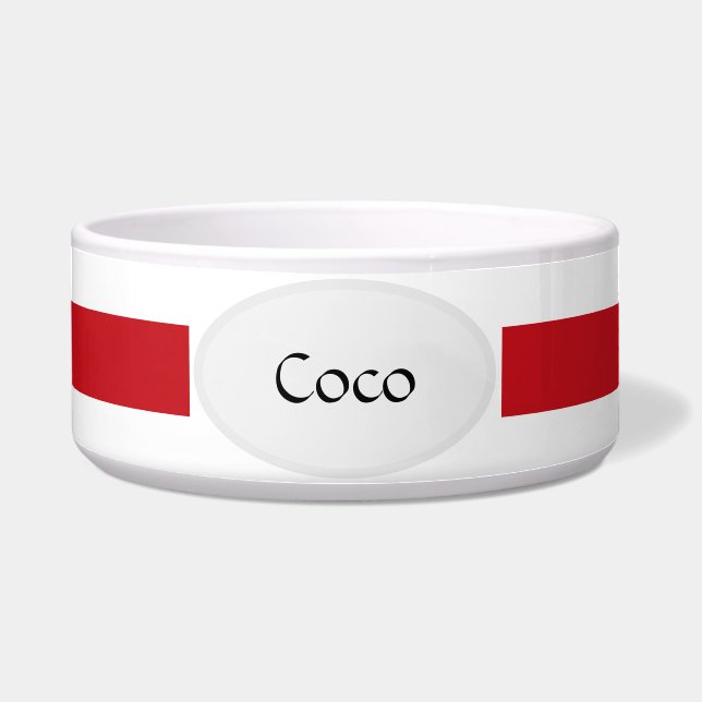 Tigela Pet Bowl de Cerâmica Personalizável (Frente)