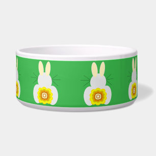 Tigela Pet Bowl, de coelho verde-amarelo