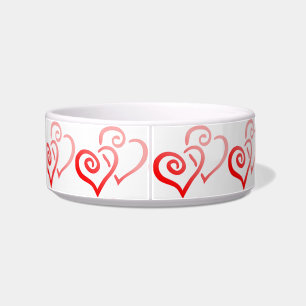 Tigela Pet Bowl, de Corações Vermelhos Duplos