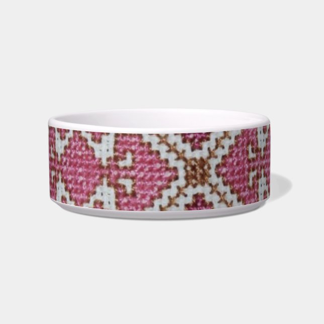 Tigela Pet Bowl de Diamante Rosa (Frente)
