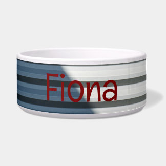 Tigela Pet Bowl de Estilo de Aço Corrugado com Texto Fion