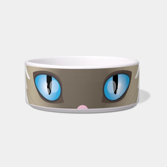 Tigela Pet Bowl de Gato Siamês para Comida OU Água (Frente)