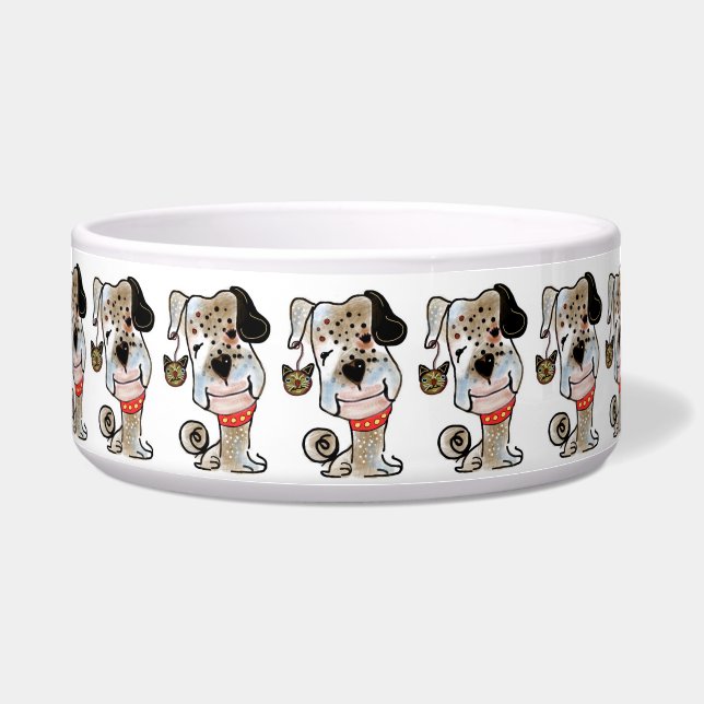 Tigela Pet Bowl de Grande Cerâmica para Doggie (Frente)