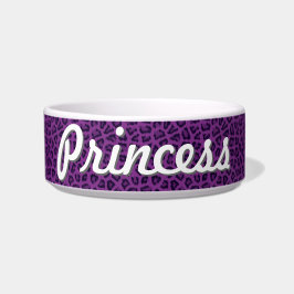Tigela Pet Bowl de Impressão Leopardo Roxo - Personalizad