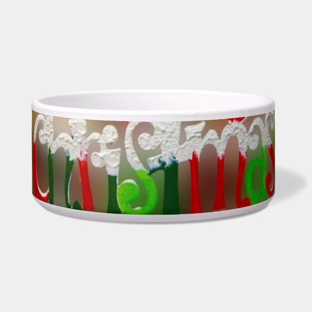 Tigela Pet Bowl de Natal (Frente)