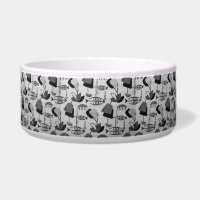 Pet Bowl, de padrão atômico preto e branco