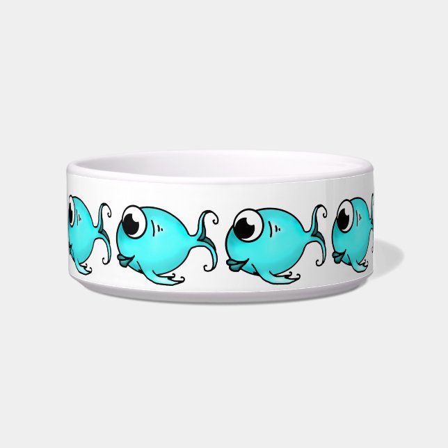 Tigela Pet Bowl de Peixe Azul (Direita)