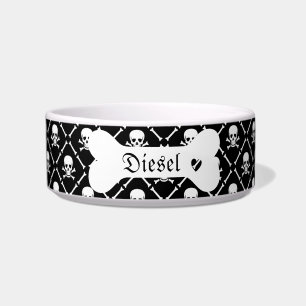 Tigela Pet Bowl, de Preto Gótico e Branco