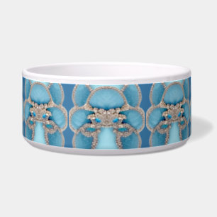Tigela Pet Bowl de Quadro Decorativo Azul