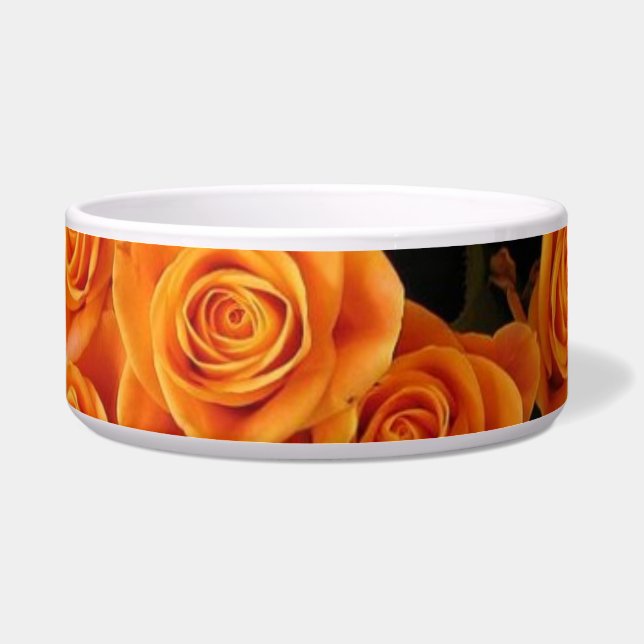 Tigela Pet Bowl de Rosa Laranja (Frente)