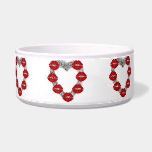 Tigela Pet Bowl Diamond Com Beijos