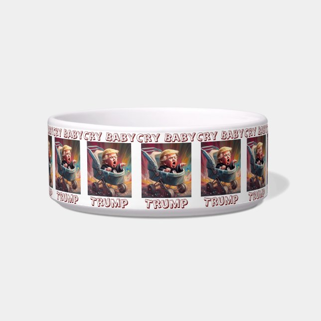 Tigela Pet Bowl do Cry Baby Trump (Frente)