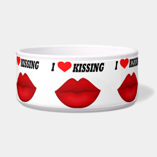 Tigela Pet Bowl Eu Adoro Beijar