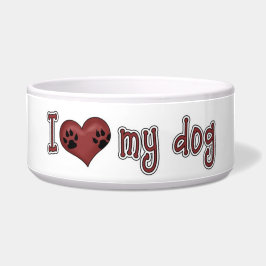 Tigela Pet Bowl/I Ama o meu cão